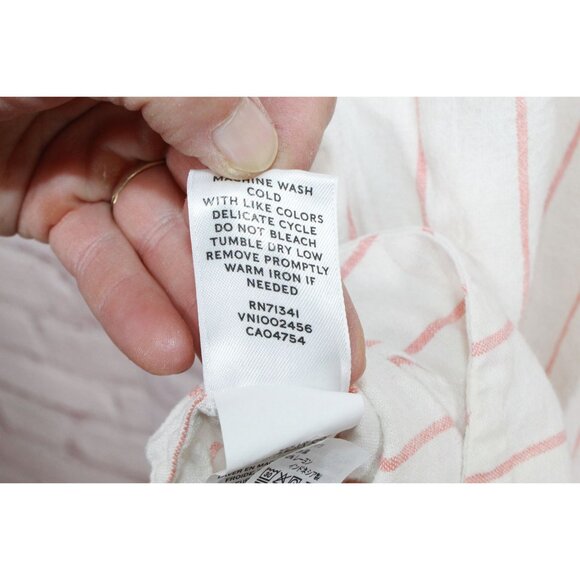 LL Bean Signature Linen Blend Dress Sailcloth Faded Orange Size S - Picture 10 of 12